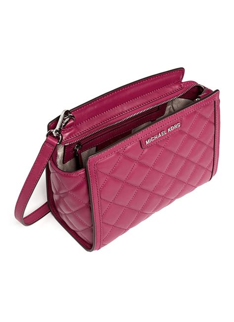 michael kors pink quilted purse|More.